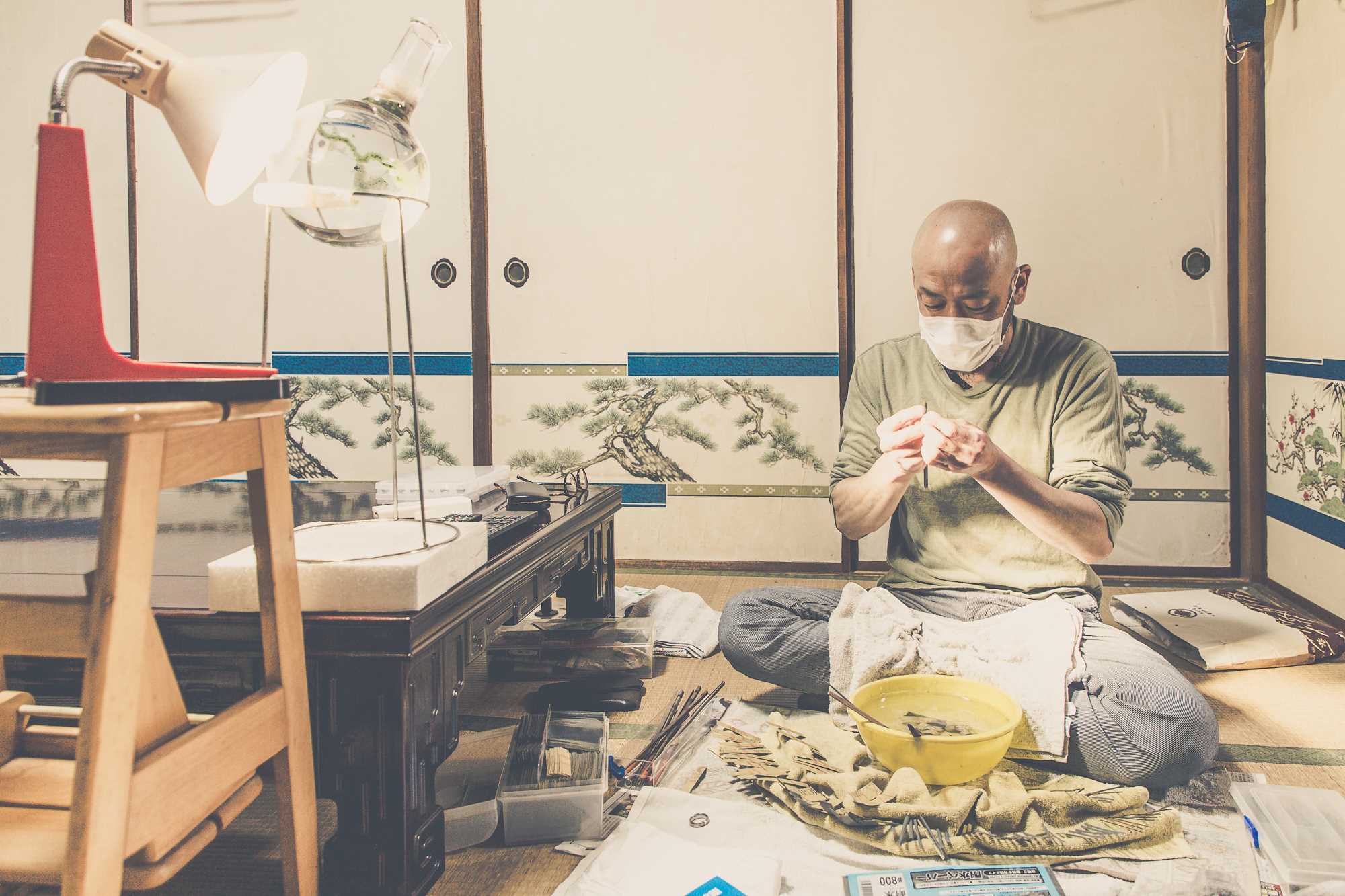 指輪作家 カワベマサヒロさんの作業場の様子